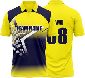 Camiseta de Críquet Personalizada con Nombre y Número, Uniforme Unisex para Todos los Equipos de Críquet, Hecha de Poliéster / Tejido Pinhole, Precio Económico, Precio al por Mayor - Product Image 2