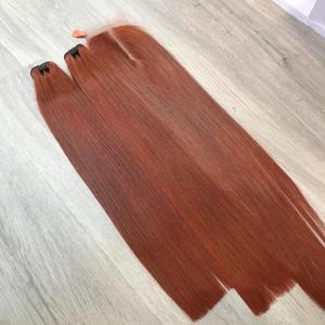 Haute Qualité Os Droite Orange En Gros 100% Vietnamien Vierge Super Double Dessiné Extensions De Cheveux - Product Image 1