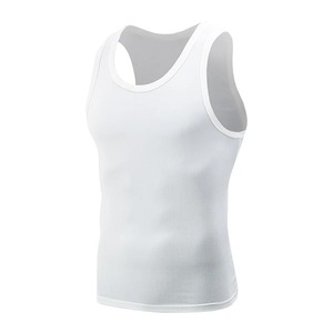 <b>Men's</b> Four Seasons Black <b>White</b> Classic Color Breathable Spandex/Polyester <b>Vest</b> Plus Size Youth Sports Leisure Running Tank Top - Product Image 2