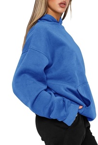 Nouveauté, service OEM, sweat-shirt à capuche ample décontracté pour femmes, couleur unie, confortable, fabriqué en usine au Bangladesh, meilleur prix - Product Image 6