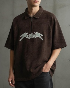 OEM Custom Logo <b>Gothic</b> Men's <b>Shirt</b> 100% Polyester Digital Print Short Sleeve Breathable Knitted Fabric Pocket Customizable - Product Image 2