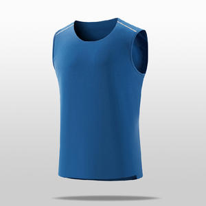 Débardeur de basketball sans manches pour homme, respirant, effet rafraîchissant, sans couture, 100 % polyester, coupe classique - Product Image 3