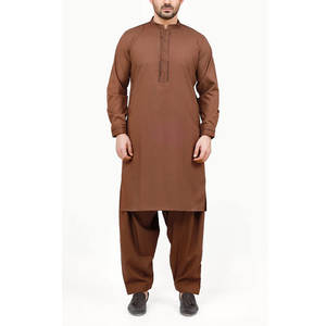 Shalwar Kameez pour homme au design islamique avec poches latérales, modèle 2026, manches longues, ensemble 2 pièces - Product Image 1