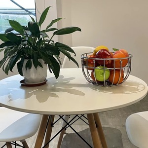 Silver Finished Metal Fruit <b>Basket</b> Kitchenware Fruit <b>Storage</b> Wired <b>Basket</b> Best Design Handmade Fruit <b>Storage</b> <b>Basket</b> - Product Image 3