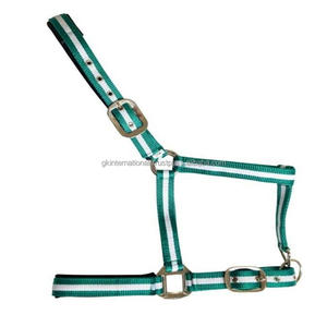 สายจูงม้าไนลอนแบบสองสี ดีไซน์ลายทาง ทำด้วยมือ มีหลายสีและหลายขนาด พร้อมอุปกรณ์ปรับได้ - Product Image 3