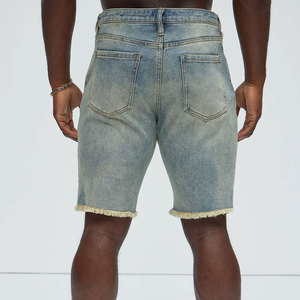 Shorts en jean respirants pour hommes de qualité supérieure, légers, style streetwear, design et logo personnalisés acceptés, faible MOQ - Product Image 4