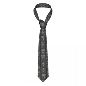 Corbata Masónica Azul de la Logia Maestra, la Más Vendida, de Poliéster Gris, Servicio OEM, Logotipo Personalizado - Product Image 4
