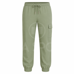 Pantalon cargo en polaire polyester personnalisé pour uniformes médicaux, avec cordon de serrage – Fabricant d'uniformes professionnels pour le secteur de la santé - Product Image 4