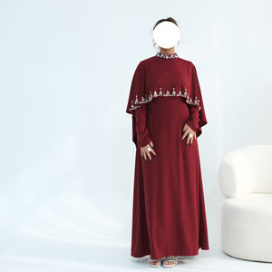 Vente en gros Nouvelle Abaya Ramadan Aïd Dubaï en Viscose Ornée de Luxe, Robe Longue Cape, Capelette Arabe, Robe de Mariage, Robe Musulmane pour Femme - Product Image 3