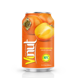 Jus de kaki frais pressé naturel 330ml en canette aluminium sans sucre ajouté pour la vente en gros, marque privée, OEM, ODM - Product Image 1