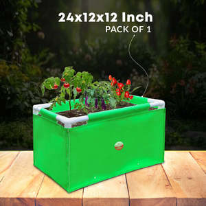 Casa De Amor - Bolsa de Cultivo Rectangular de HDPE de 260 GSM con Soporte de Tubo de PVC - 1.5x1x1 Pies, Protección UV, Color Verde (Paquete de 1) - Product Image 1