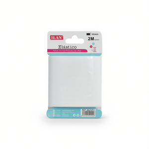 Fascia elastica ILAN 80mm 2m bianca per artigianato e cucito - Product Image 1