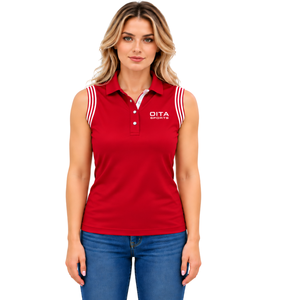 Burgundy Equestrian Sleeveless Patch Collar <b>Polo</b> Shirt for <b>Women</b> Slim Fit Horse Riding Training <b>Top</b> Custom Wholesale Performance - Product Image 1