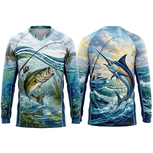Camiseta de Pesca Personalizada, Sublimada por Completo, Manga Larga, Protección UV, Secado Rápido, Transpirable, Antibacteriana - Product Image 5