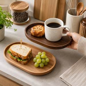 Assiette de service personnalisée en bois de manguier, design classique, finition polie, écologique, biodégradable, vaisselle de mariage, faite à la main - Product Image 1