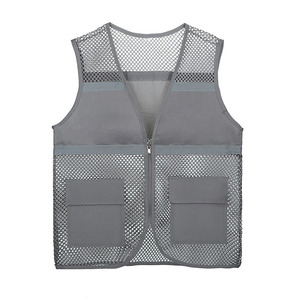 Chaleco de Seguridad Impermeable ANSI Clase 2, Ligero y Personalizable, con Tiras Reflectantes y Diseño Multibolsillos para Ropa de Trabajo Masculina - Product Image 2