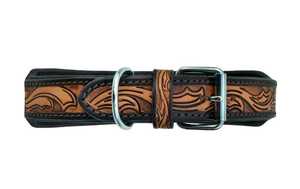 <b>Leather</b> <b>Dog</b> <b>Collar</b> with Beaded Letter Pattern Personalized Buckle Closure Western Style All Seasons Use - Product Image 3
