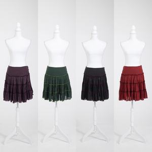 Falda de Algodón con Volantes Estilo Bohemio Hippie, Ropa Boho Gitana, Falda Corta para Festival de Verano, Atuendo de Vacaciones - Product Image 4