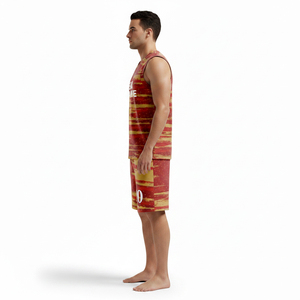 Uniforme de Baloncesto Personalizado Hecho en Pakistán, Impreso por Transferencia de Calor, Unisex, Manga Corta, Anti-UV, Antibacteriano, 100% Impreso - Product Image 3