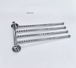 Premium Eco-Friendly Modern Stainless Steel 4 Tier Bathroom Towel <b>Rack</b> Wall Mounted Multi Bar Towel Holder Organized Luxury Home - Product Image 1