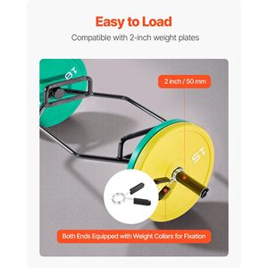 Barre hexagonale de 2 pouces avec poignées moletées, capacité de 800 lb, pour exercices de shrug, équipement d'entraînement de force et de musculation - Product Image 4