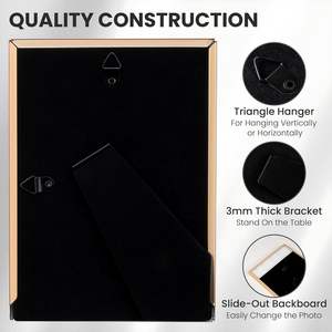 Marco de Fotos Cuadrado de Diseño Lujoso con Impresión UV y Digital, Ligero y Duradero, de Acero/Madera/Vidrio - Product Image 4