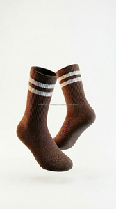 Calcetines de mujer de algodón transpirable con diseño liso, estilo regular de otoño, tejidos, deportivos, antideslizantes, ecológicos, con refuerzo en el arco. - Product Image 4