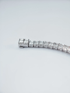 Pulsera de Diamantes de Corte Esmeralda en Plata 925, Clásica para Mujer, Certificada por IGI, Color D, Diamantes Cultivados en Laboratorio - Product Image 2