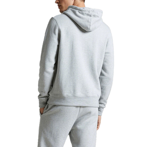 Survêtement homme personnalisé avec impression en relief, style streetwear, comprenant un sweat à capuche court à ourlet brut et un pantalon de survêtement évasé, pour l'hiver - Product Image 3