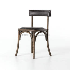 2025 gran oferta, sillas de comedor de madera de hierro de diseño rústico moderno, cojines de alta calidad para el hogar, oficina, apartamento, muebles de mesa de Hotel - Product Image 3