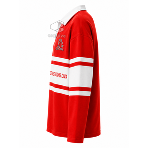 Delta |   Sigma |   Camiseta de rugby de piqué para mujer Theta Sorority, que absorbe la humedad, con bloques de color y letras griegas bordadas, top deportivo. - Product Image 3