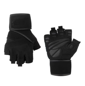 Gants de musculation personnalisés avec logo, demi-doigts, en polyester, antidérapants, durables, pour la salle de sport et les sports, unisexe - Product Image 1