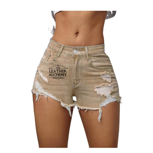 Women Vintage Acid Wash <b>Shorts</b> Relaxed Fit Soft Touch Cotton Fabric Summer Casual Street Style Fashion Comfortable Apparel - Product Image 1