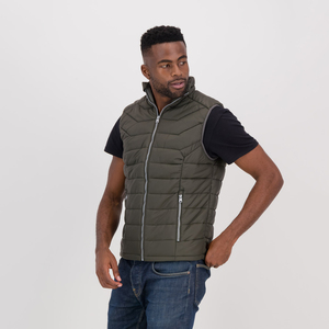 2026 Latest Wholesale High Quality Custom Made Mens Premium Eco-Friendly PU Leather Shell Polyester Filled Quilted Vest - Product Image 5