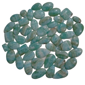 Cabochon en Agate Bleue 100% Naturelle, Pierre Précieuse Non Montée pour la Fabrication de Bijoux, Haute Qualité, Certifié par un Certificat Tierce Partie, 20-45mm, Prix de Gros - Product Image 1