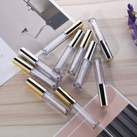Tube de gloss à lèvres rond en plastique recyclable en stock, 1 ml, 3 ml, 5 ml, 10 ml, emballage cosmétique transparent vide