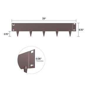 5 Confezioni Bordura Paesaggistica in Acciaio 39 X 5, Resistente alla Ruggine, per Giardino, Bordura Metallica Pieghevole Resistente per Paesaggistica e Decking - Product Image 5