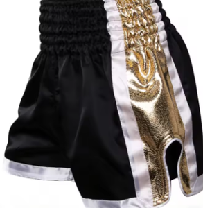 Shorts MMA unisexe orange, imprimé par sublimation, motif floral bleu géométrique, séchage rapide, polyester/coton, coupe ample, arts martiaux mixtes - Product Image 2