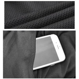 Men's Black Basketball Shorts With White And Gray Stripes Elastic Waist Moisture Wicking All Seasons Regular Fit - Product Image 5