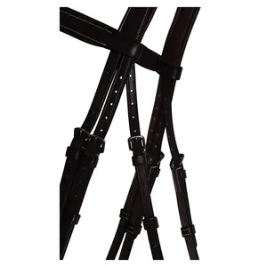 Brida de caballo de cuero genuino personalizada con canal vacío, producto ecuestre de alta calidad directamente de fábrica - Product Image 2
