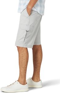 Shorts cargo gris clair pour homme, taille mi-haute, en coton, décontractés, d'été, avec poches, en tissu respirant - Product Image 3