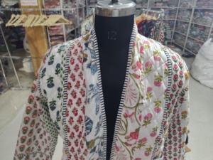 Abrigo Largo Estampado Floral para Mujer, Cuello en V, Frente Abierto, Estilo Bohemio, Prenda Exterior Informal, Manga Larga, Tela de Poliéster, REGALO PARA ELLA - Product Image 4