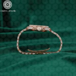 Reloj de Cuarzo Analógico de Lujo Charm_Jewells, con Bisel de Diamantes en Oro Amarillo, para Mujer, 30 mm - Product Image 4