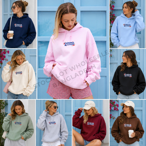 Sudadera con Capucha para Mujer, Mezcla de Algodón, Color Sólido, Estampado de Letras en la Parte Delantera, Transpirable, Informal, Sudadera con Capucha para Invierno, Lote de Sudaderas con Capucha - Product Image 1