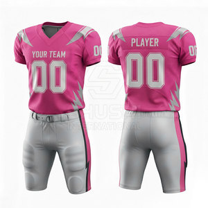 Uniforme de Fútbol Americano Personalizado para Hombres Adultos - Transpirable, de Alta Calidad, con Logotipo de Color Personalizado, 100% Poliéster, Talla Personalizada - Product Image 3