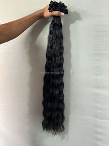 ผมมนุษย์พรีเมี่ยม100% อินเดียให้ความร้อนปลายผมต่อแบบ i-TIP ติดทนนานดูเป็นธรรมชาติเป็นลอนหลวมๆ - Product Image 3