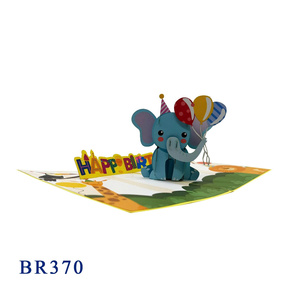 Carte Pop-up d'Anniversaire Éléphant Faite à la Main en Papier 3D, Meilleur Choix pour la Vente en Gros, Marque Vietnamienne Tendance Viet-craft - Product Image 2