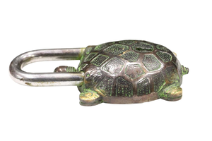 Cadenas en laiton en forme de tortue, style antique, décoratif, vintage, de sécurité pour porte, armoire, boîte - Product Image 6