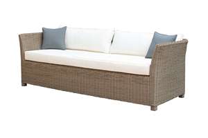 All Weather Round PE Rattan Outdoor Furniture Set with Wooden <b>Table</b> - Product Image 2