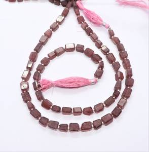 Natural <b>Red</b> Strawberry Quartz Faceted Nugget Shape Beads 7x9 MM Pink Strawberry Quartz Gemstone Beads Natural Strawberry Tumbled - Product Image 1